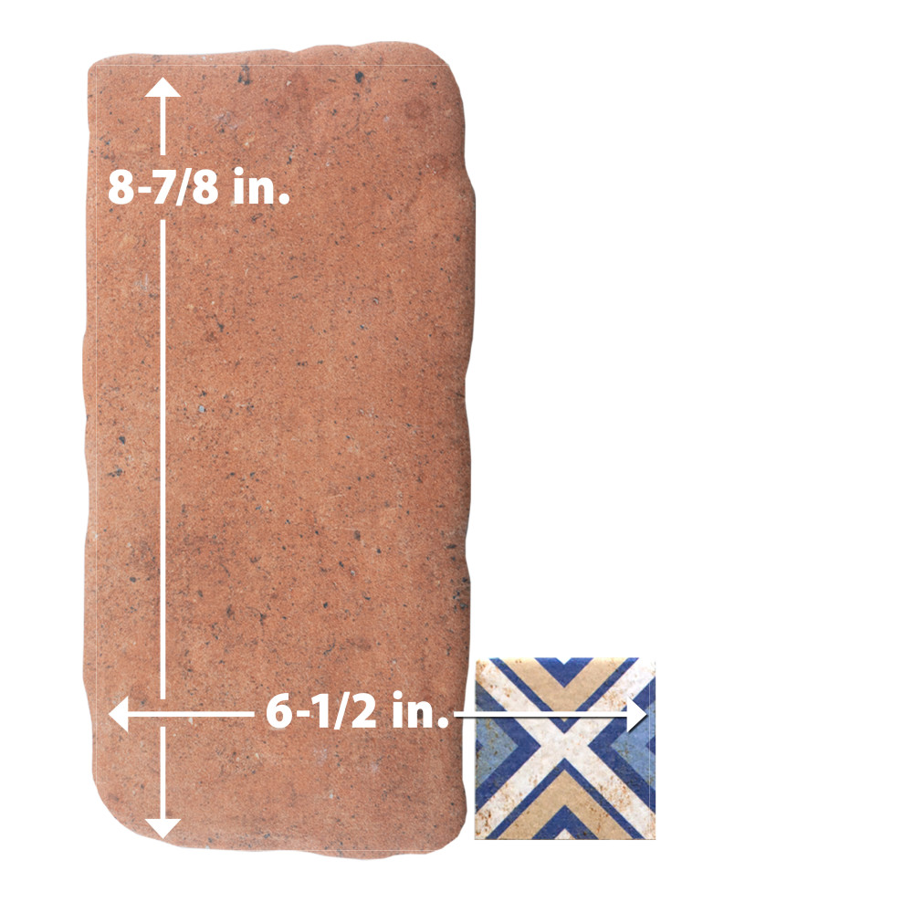 Benisa Panier Cotto with Paladio Taco 6-1/2 in. x 8-7/8 in. Porcelain Floor and Wall Tile