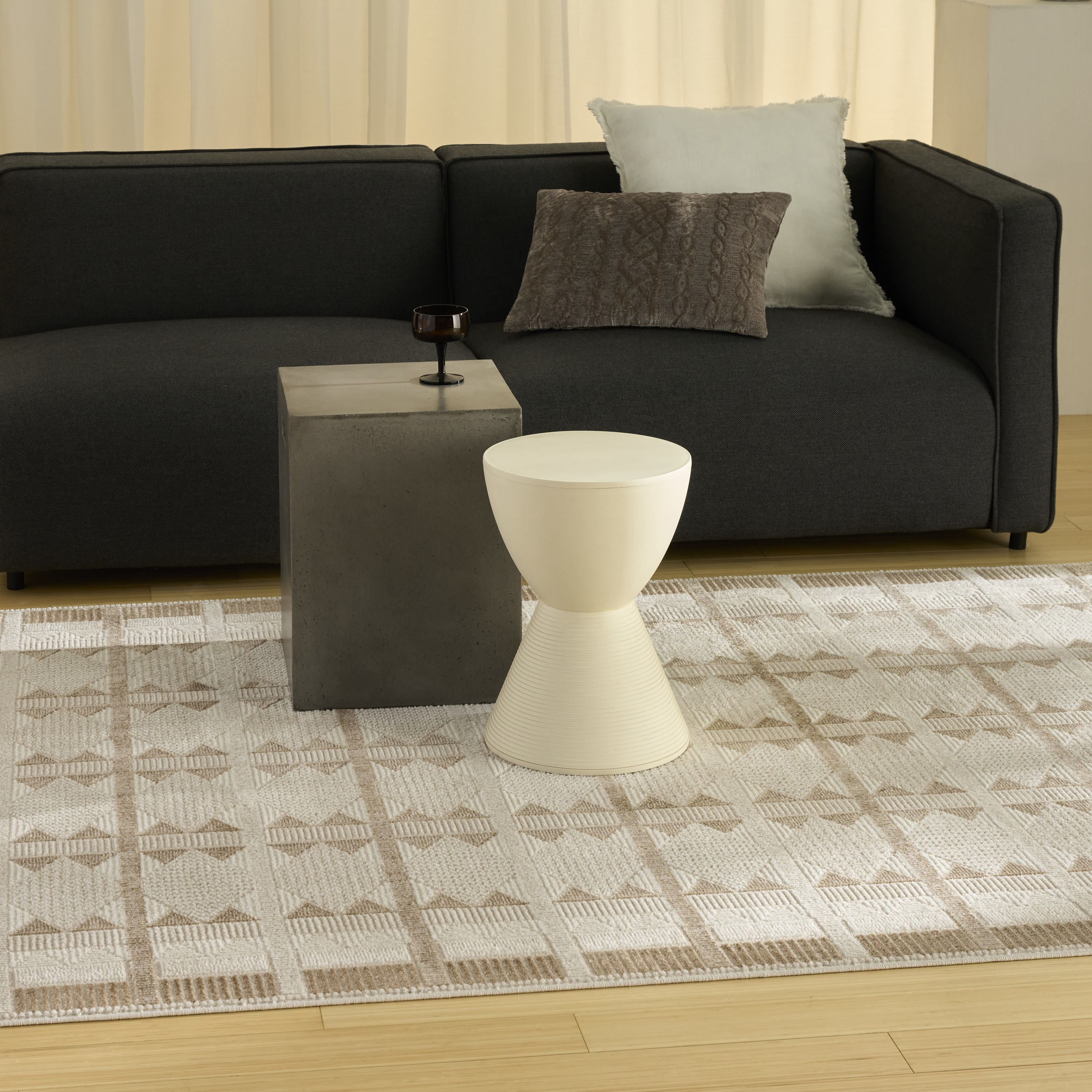 Nourison Nordic 5' x 7' Taupe Modern Indoor Rug