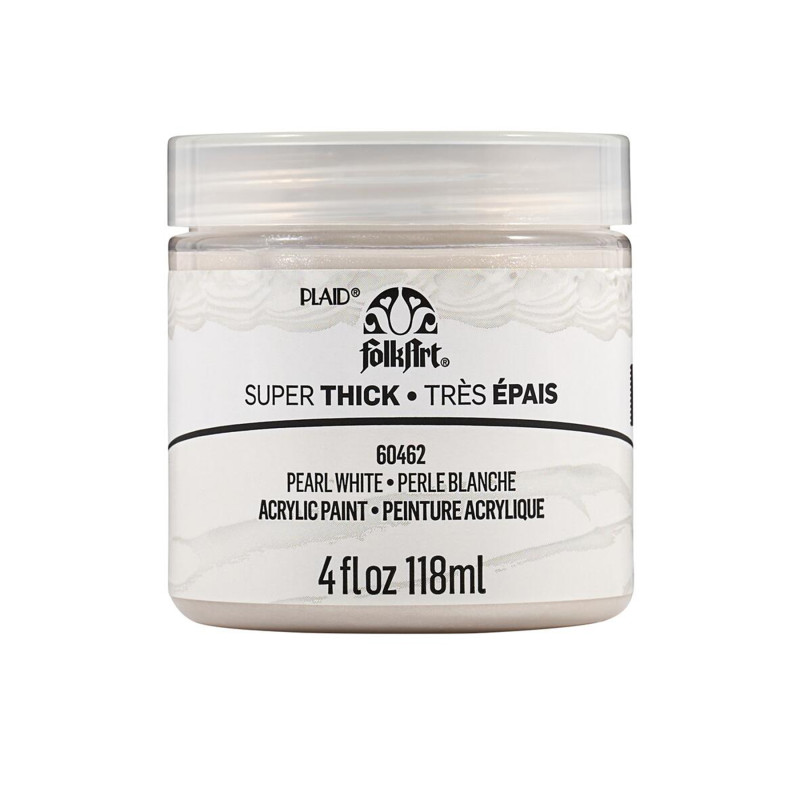 Super Thick Acrylic Paint, 4 oz, Pearl White