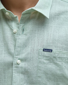 Pigment Dye Slub Short-Sleeved Shirt Seagrass
