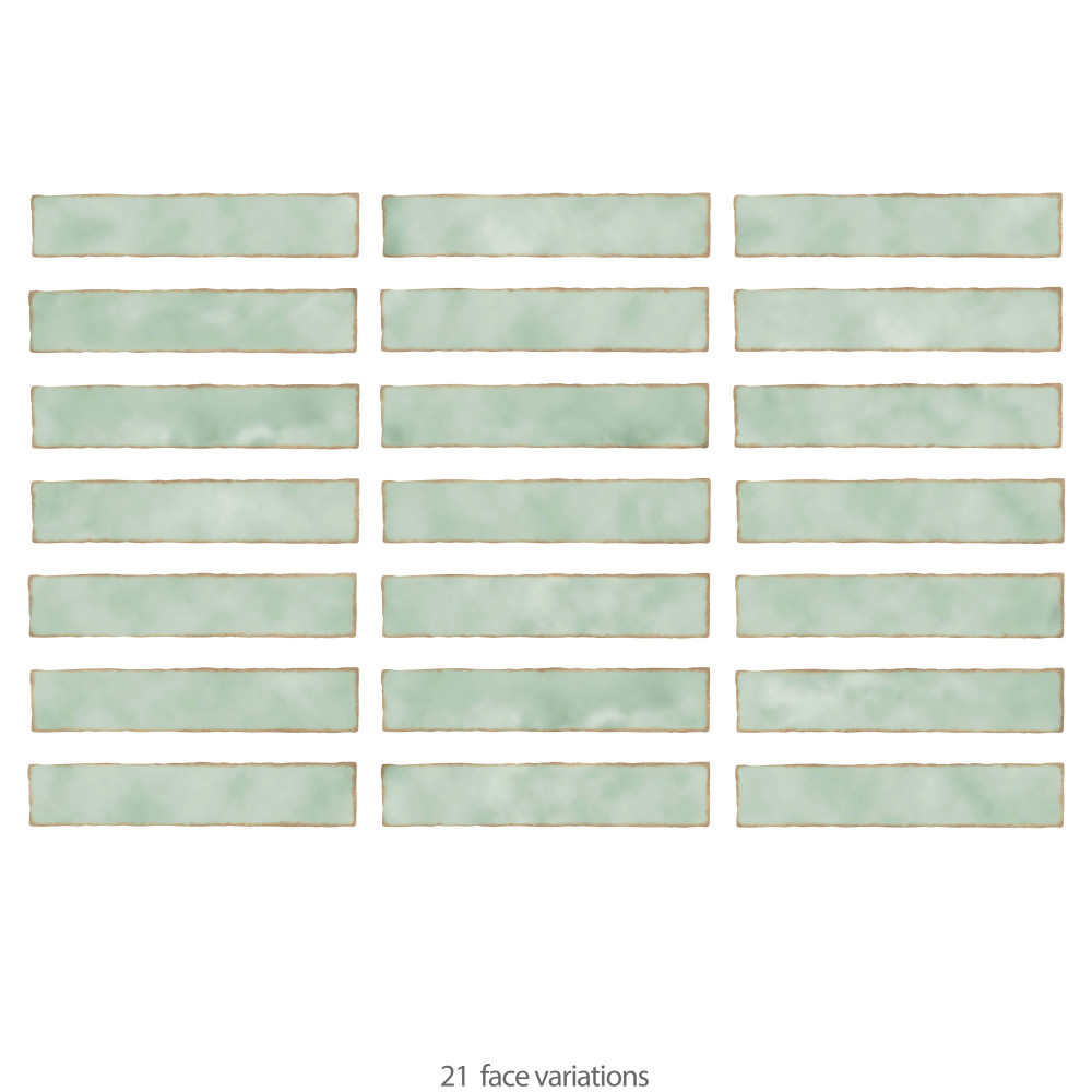 Hudson Studio Soho Brick Mint 1-7/8 in. x 9-3/4 in. Ceramic Wall Tile
