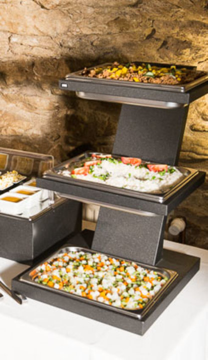 Tiered Wood Stand for 2/3 Pans