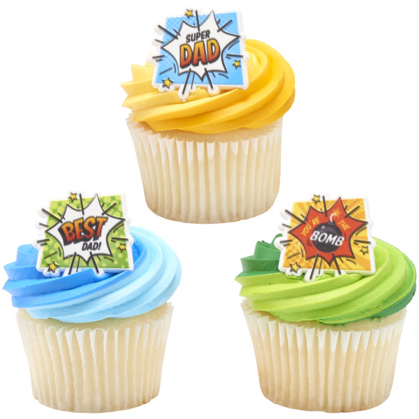 Super Dad Assortment Cupcake Rings