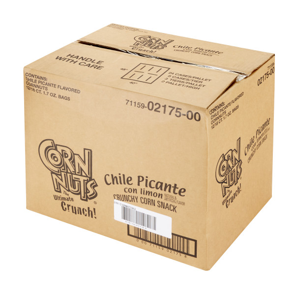 CORN NUTS Chile Picante 1.7 oz. 18 Packs of 12 . C1RA - Front Right Closed Case (Hi Res)