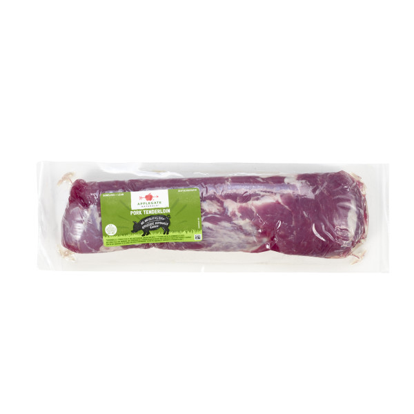 APPLEGATE NATURALS(r) Pork Tenderloin, Fresh, Vacuum Pack, 16/1pc . C1RA - Front Right Closed Case (Hi Res)