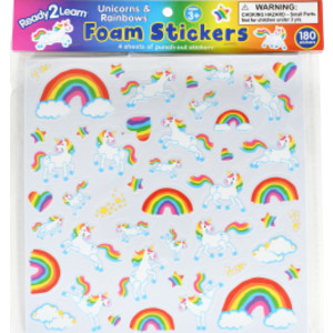 Foam Stickers - Unicorns and Rainbows - Pack of 180