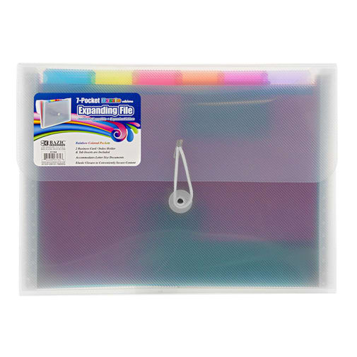 Rainbow 7-Pocket Letter Size Poly Expanding File