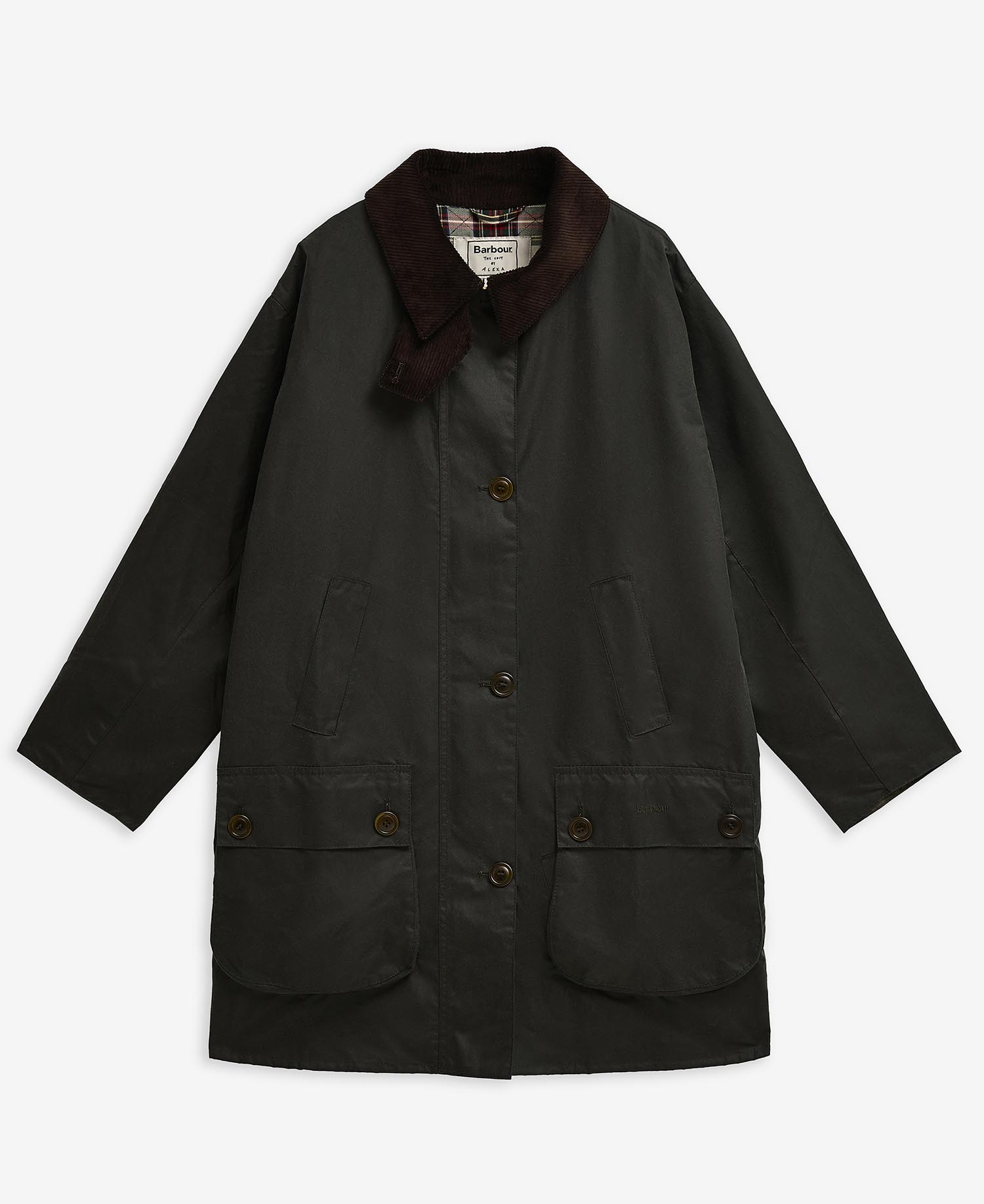 Barbour The Edit by Alexa Loren Oversized Waxed Jacket image number 7
