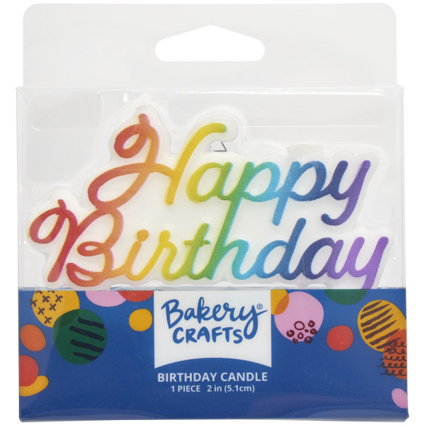 Happy Birthday Bright Shaped Candles