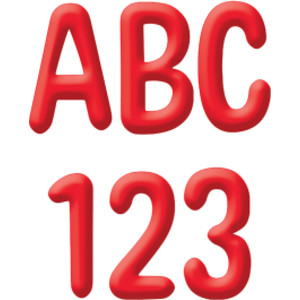 Color My World - Solid Red 4" Deco Letters, Pack of 180