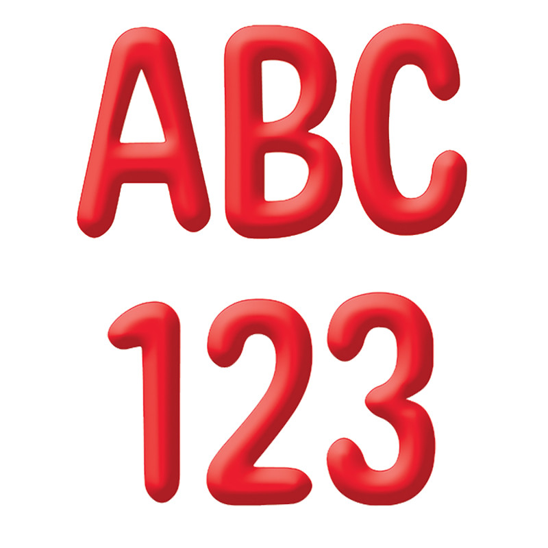 Color My World - Solid Red 4" Deco Letters, Pack of 180