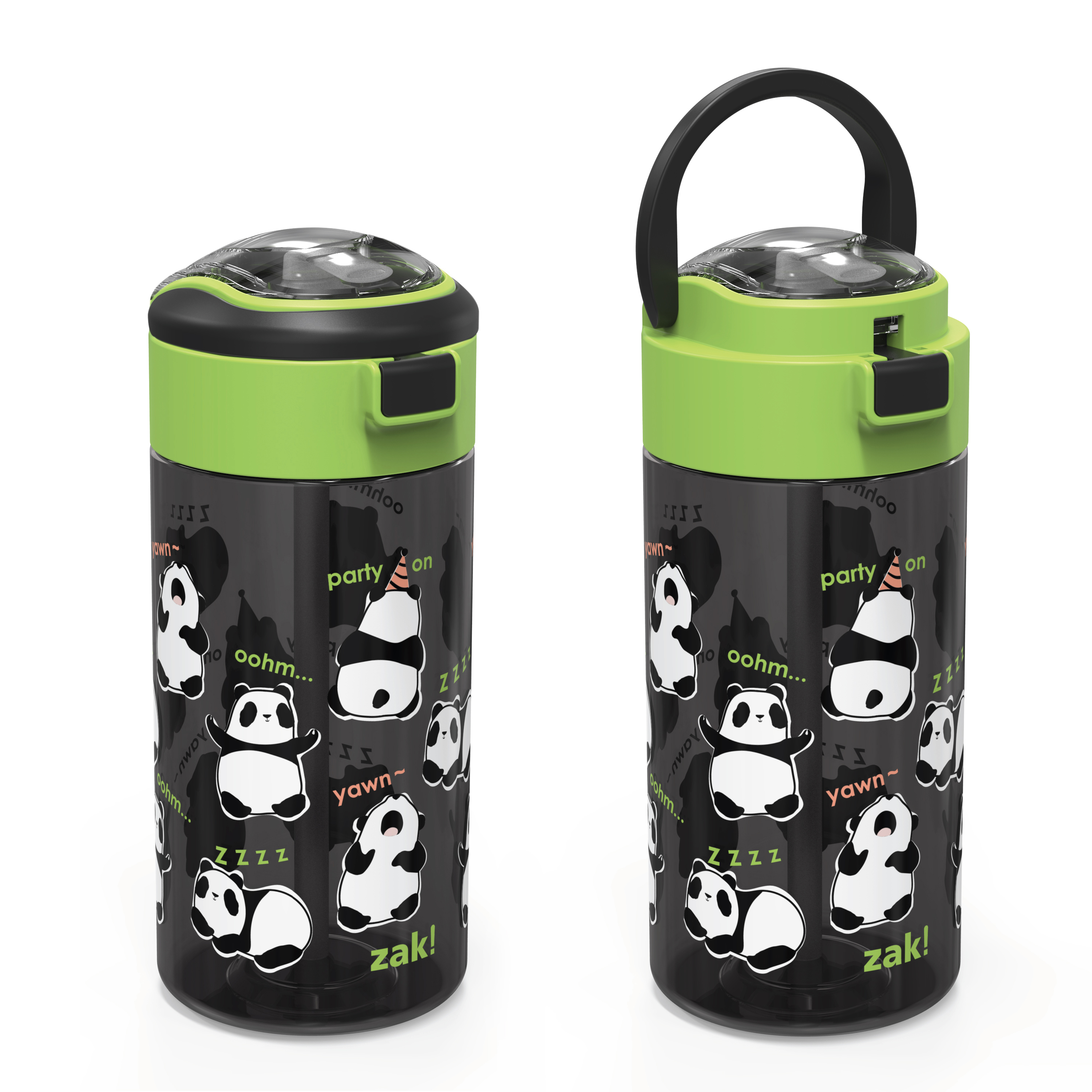 Genesis 18 ounce Water Bottles, Panda, 2-piece set slideshow image 4