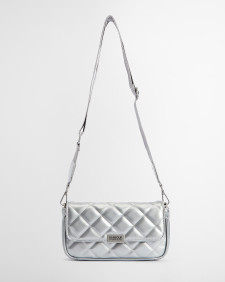 Soho Mini Quilted Crossbody Bag High Shine Silver
