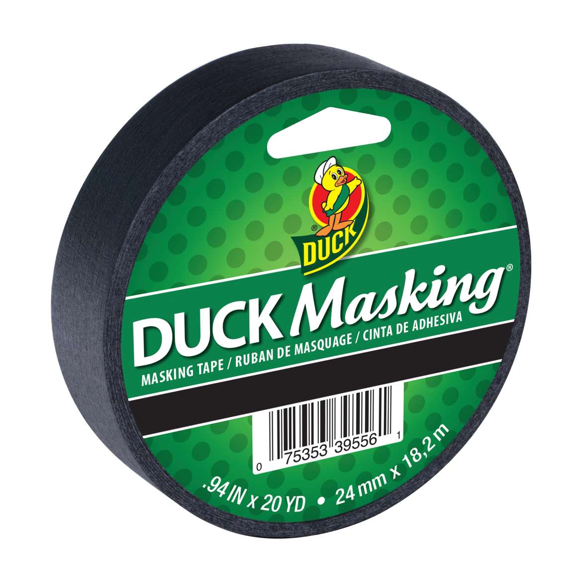 Duck Masking® Brand Masking Tape - Black, .94 in. x 20 yd.