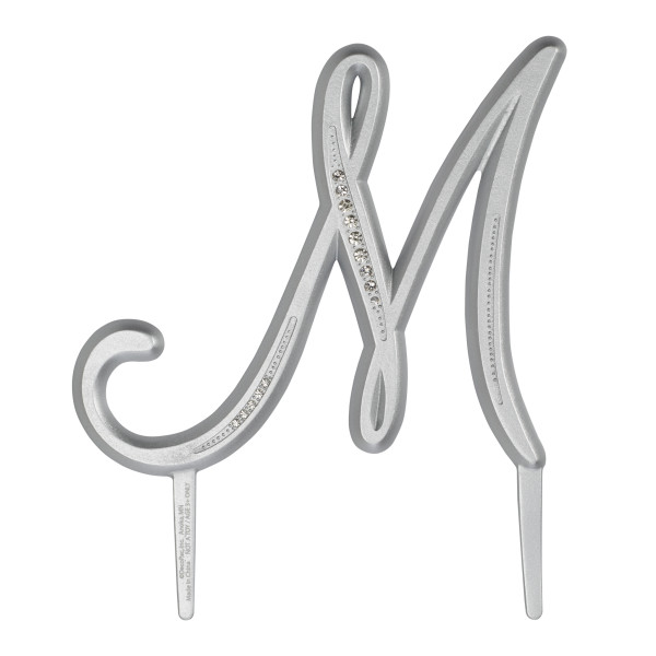 4.5" M Diamond Letter Monogram