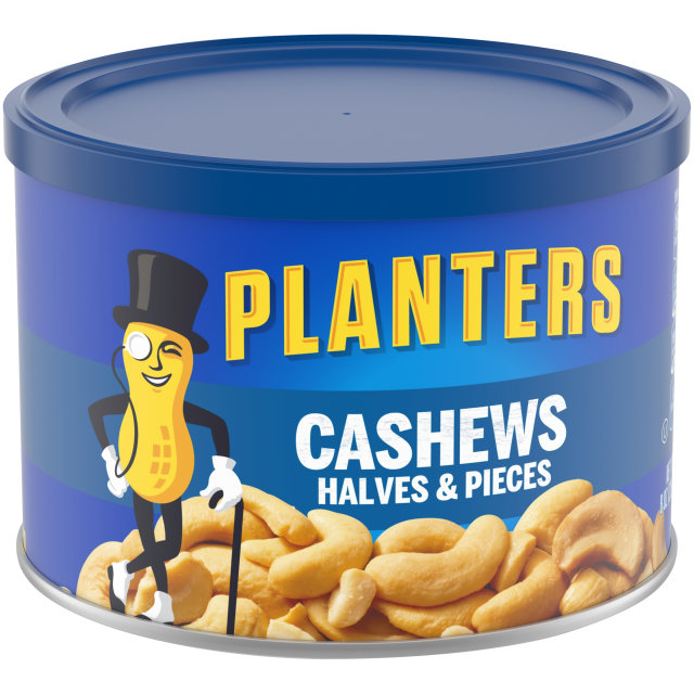 PLANTERS Halves & Pieces Cashews 8 oz Can Planters