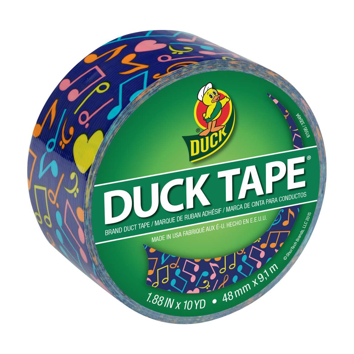 Printed Duck Tape® Brand Duct Tape - Musical Notes, 1.88 in. x 10 yd. Image