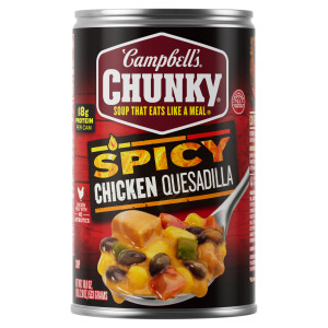 Campbell’s® Chunky® Soup, Spicy Chicken Quesadilla Soup, 18.8 oz Can (Case of 12)