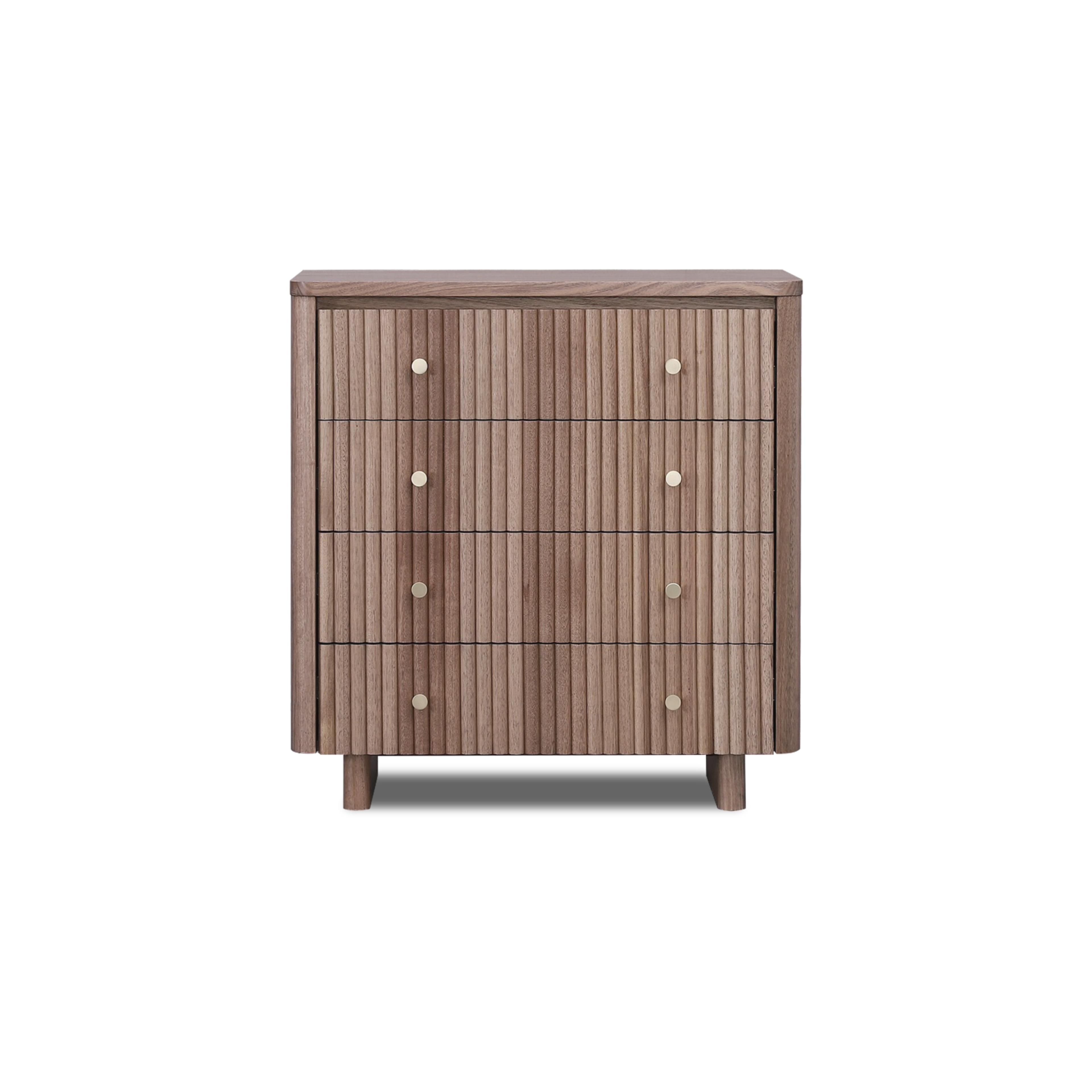 Product image of the Clifton Tallboy (4 Drawer), Smoked Oak from Forty Winks