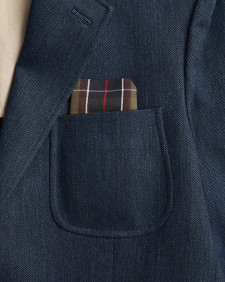Linen Twill Blazer Classic Navy