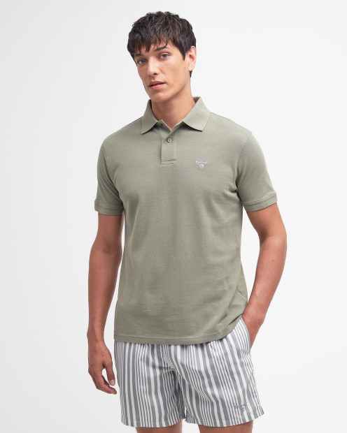 Sports Short-Sleeved Polo Shirt Dusty Green