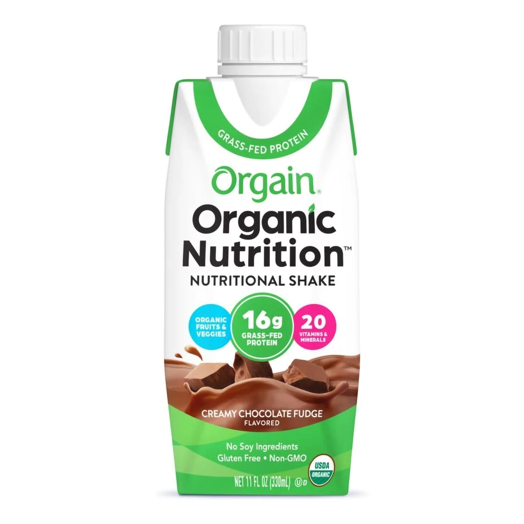 Orgain® Organic Nutrition™ Chocolate Nutritional Shake, 11-ounce carton