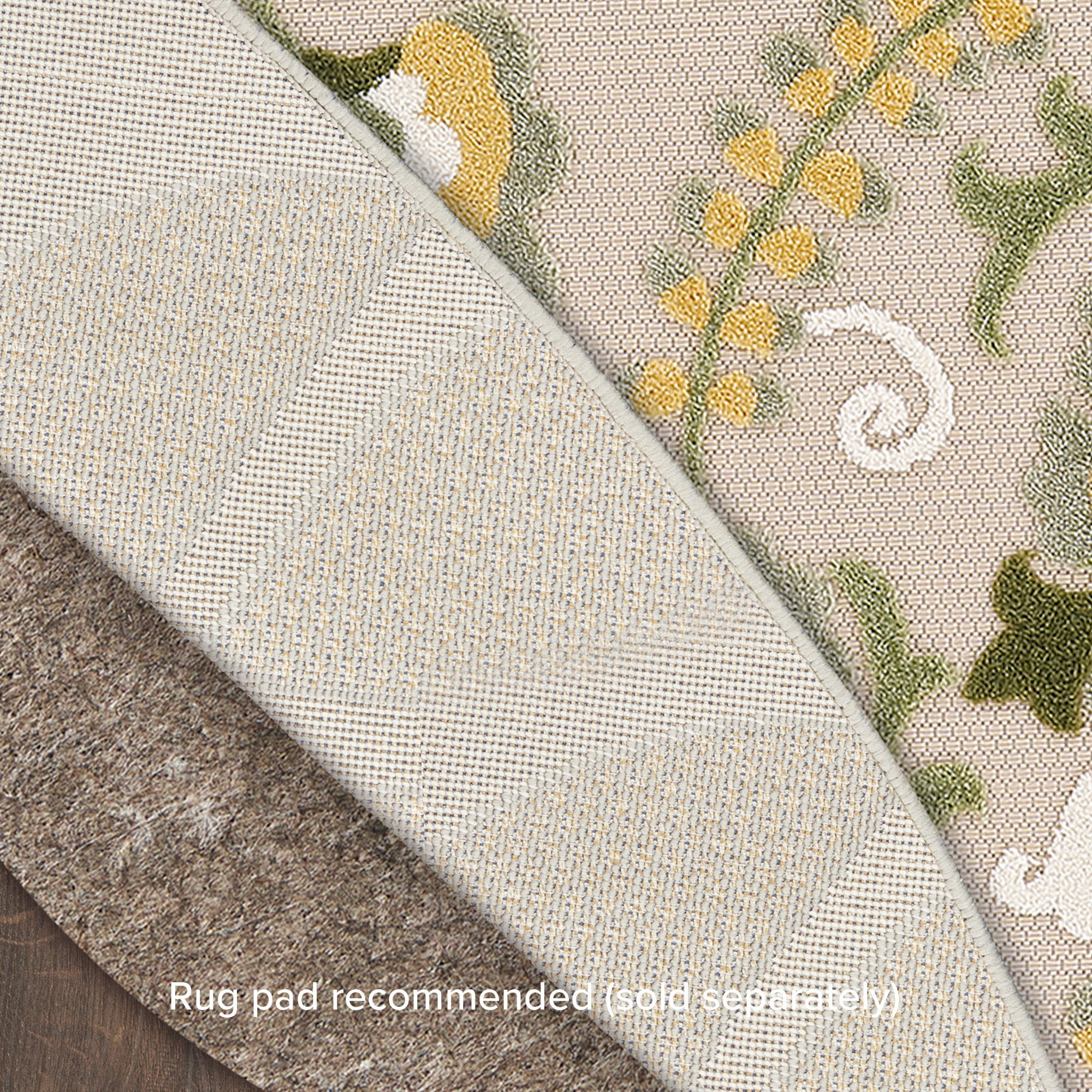 Nourison Aloha 7'10" x Round Ivory Green Outdoor Rug