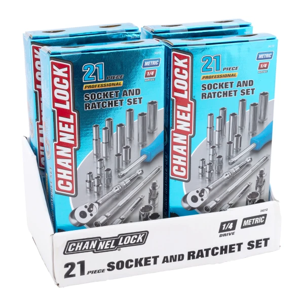 34212 21pc 1/4" Metric Drive Socket Set