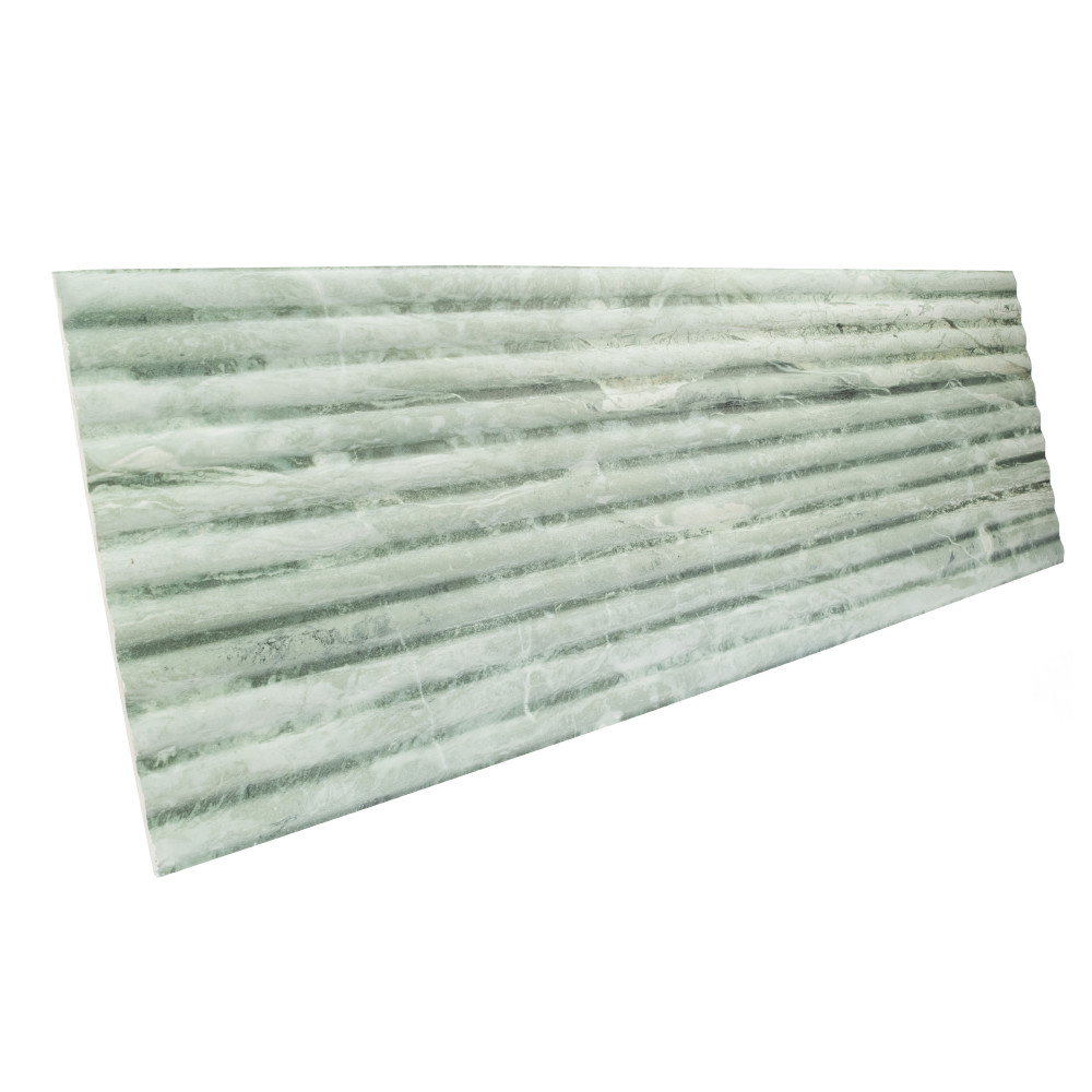 Marbilia Fluted Travertino Jungle 15-3/4 in. x 47-1/4 in. Porcelain Wall Tile