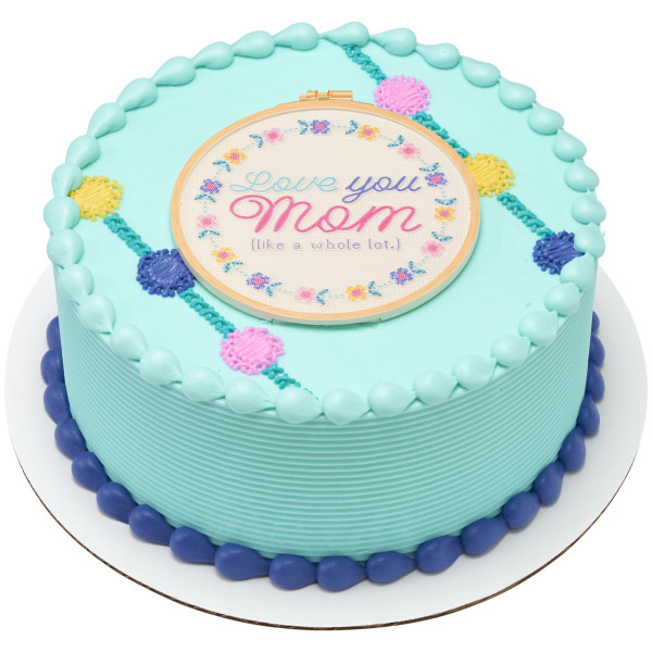 Love You Mom Cross-Stitch Easel Back Layon