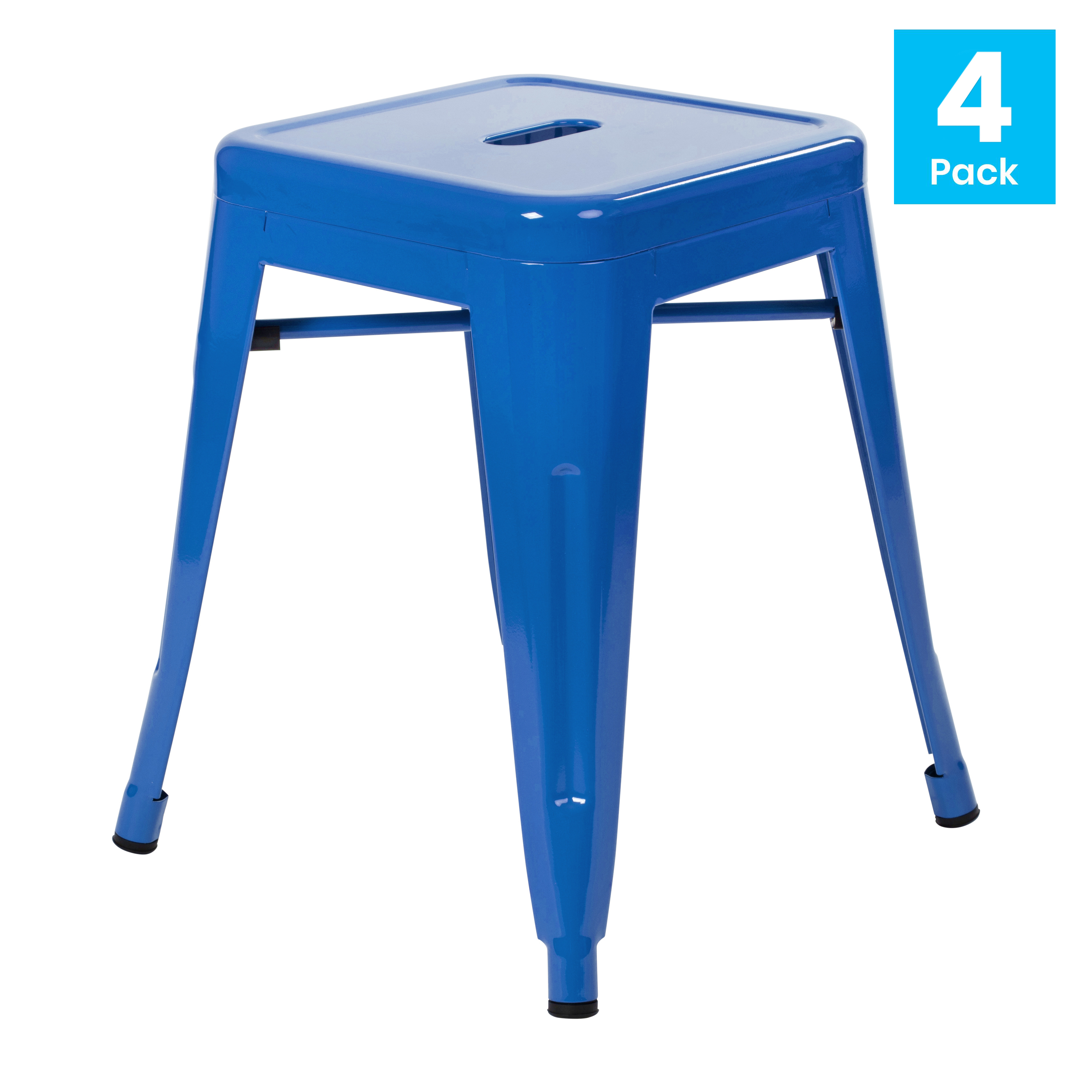 18" Table Height Stool, Stackable Backless Metal Indoor Dining Stool, Commerc... - Picture 69 of 114