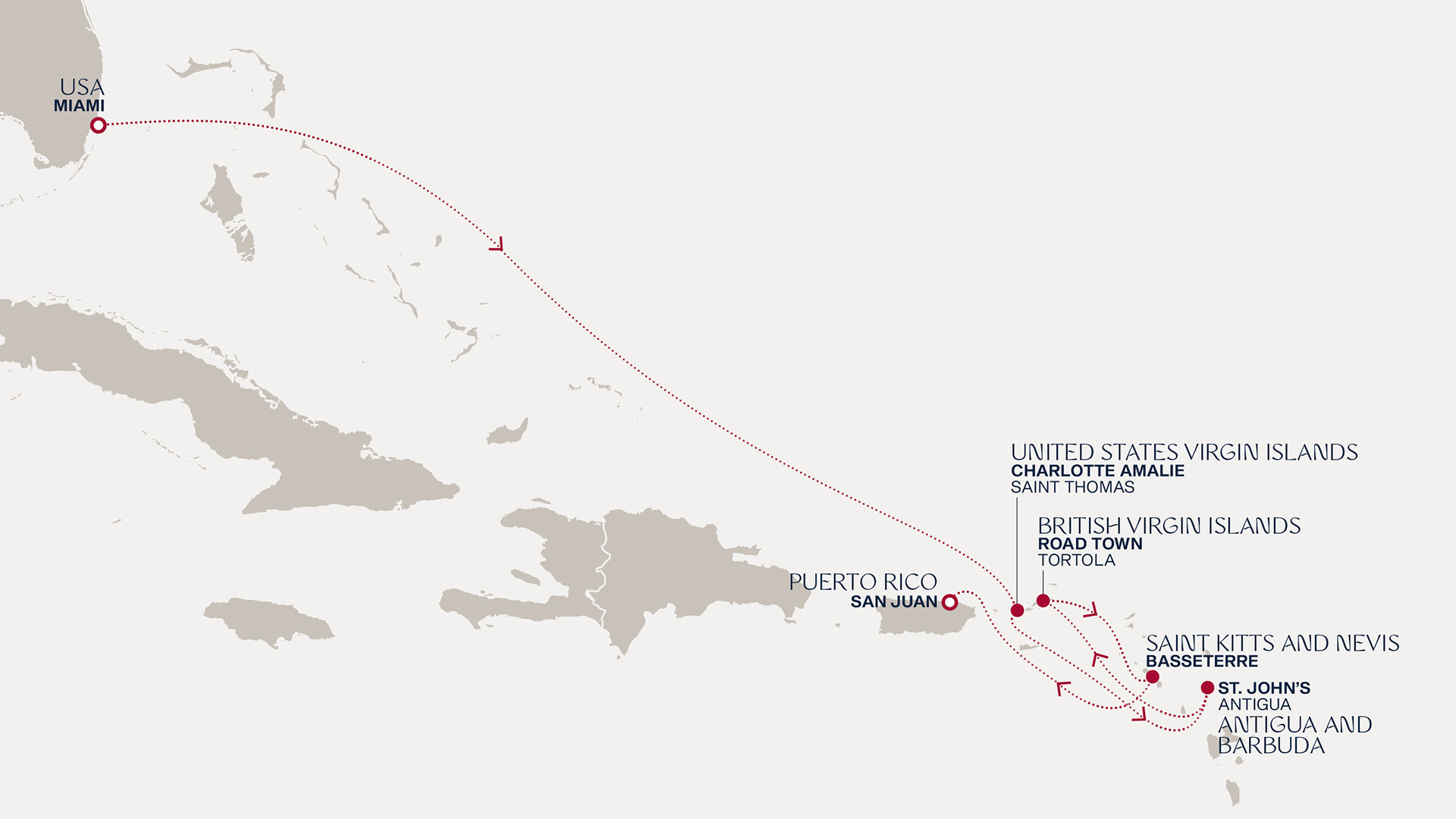 Itinerary map