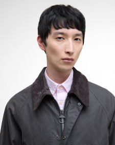 Oversized Bedale Waxed Jacket Classic Grey