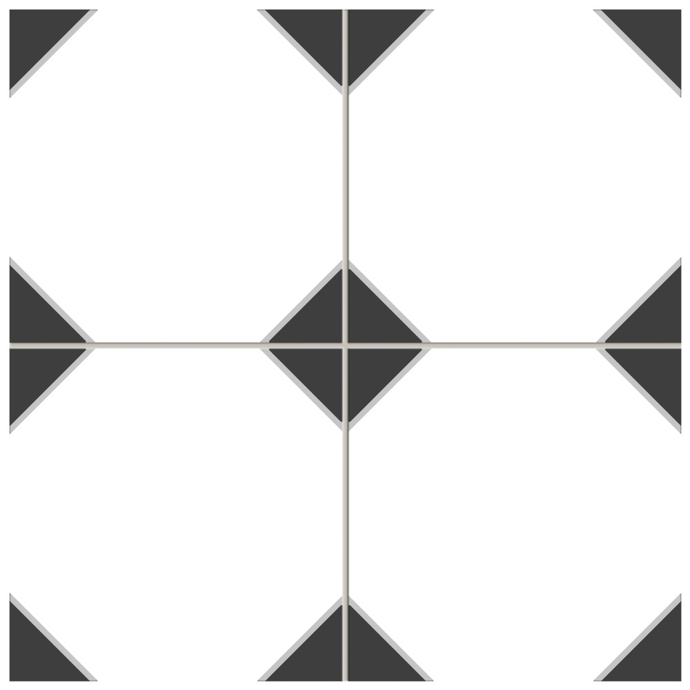 Canterbury Black 12-7/8 in. x 12-7/8 in. Porcelain Floor and Wall Tile