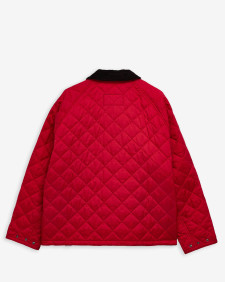 Oversized Transport Quilted Jacket Brick Red