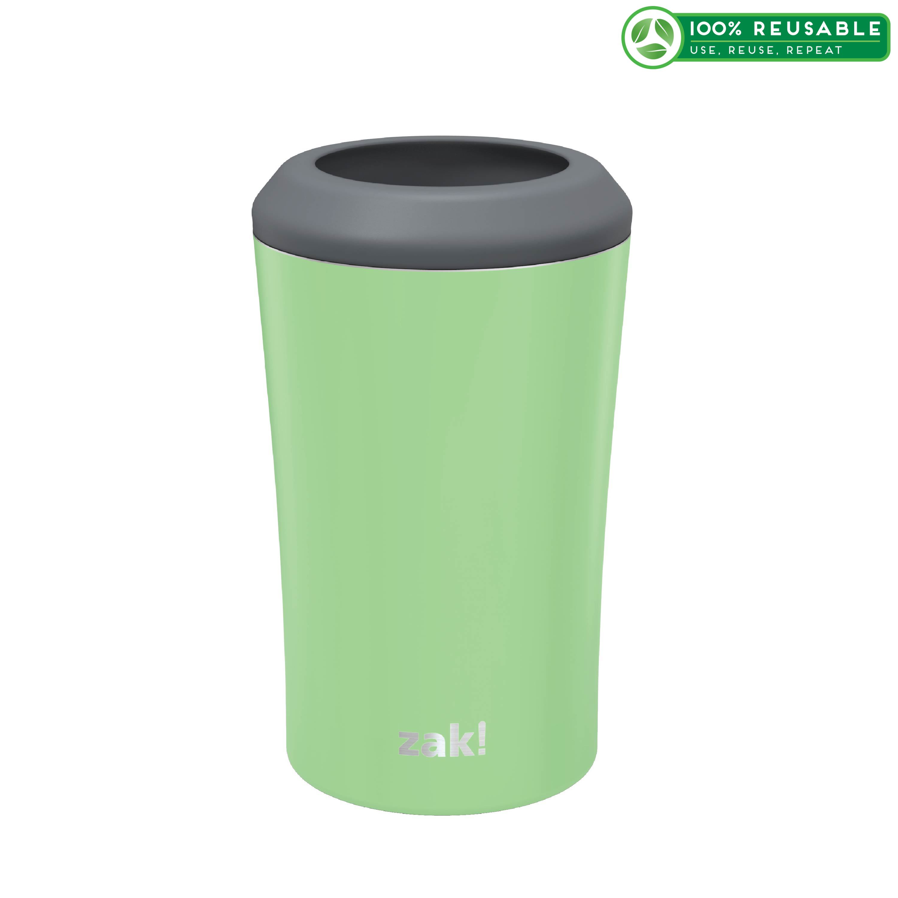 Zak Hydration 12 ounce Double Wall Stainless Steel Can and Bottle Cooler with Vacuum Insulation, Pistachio slideshow image 1 Zak Hydration 12 ounce Double Wall Stainless Steel Can and Bottle Cooler with Vacuum Insulation, Pistachio slideshow image 1