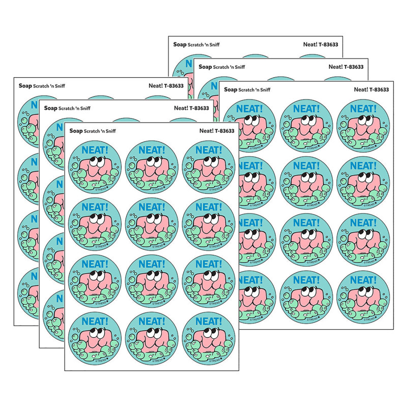 Neat!/Soap Scent Retro Scratch 'n Sniff Stinky Stickers®, 24 Per Pack, 6 Packs
