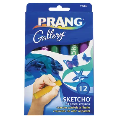 Prang Sketcho Oil Crayons, Round, 12 Ct