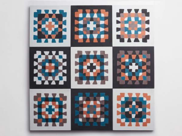 cement | granny squares | black, white, taro, amsterdam + teal (bundle)