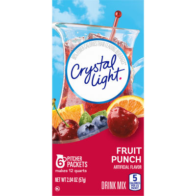 Crystal Light Fruit Punch Drink Mix, 6 ct Pitcher Packets