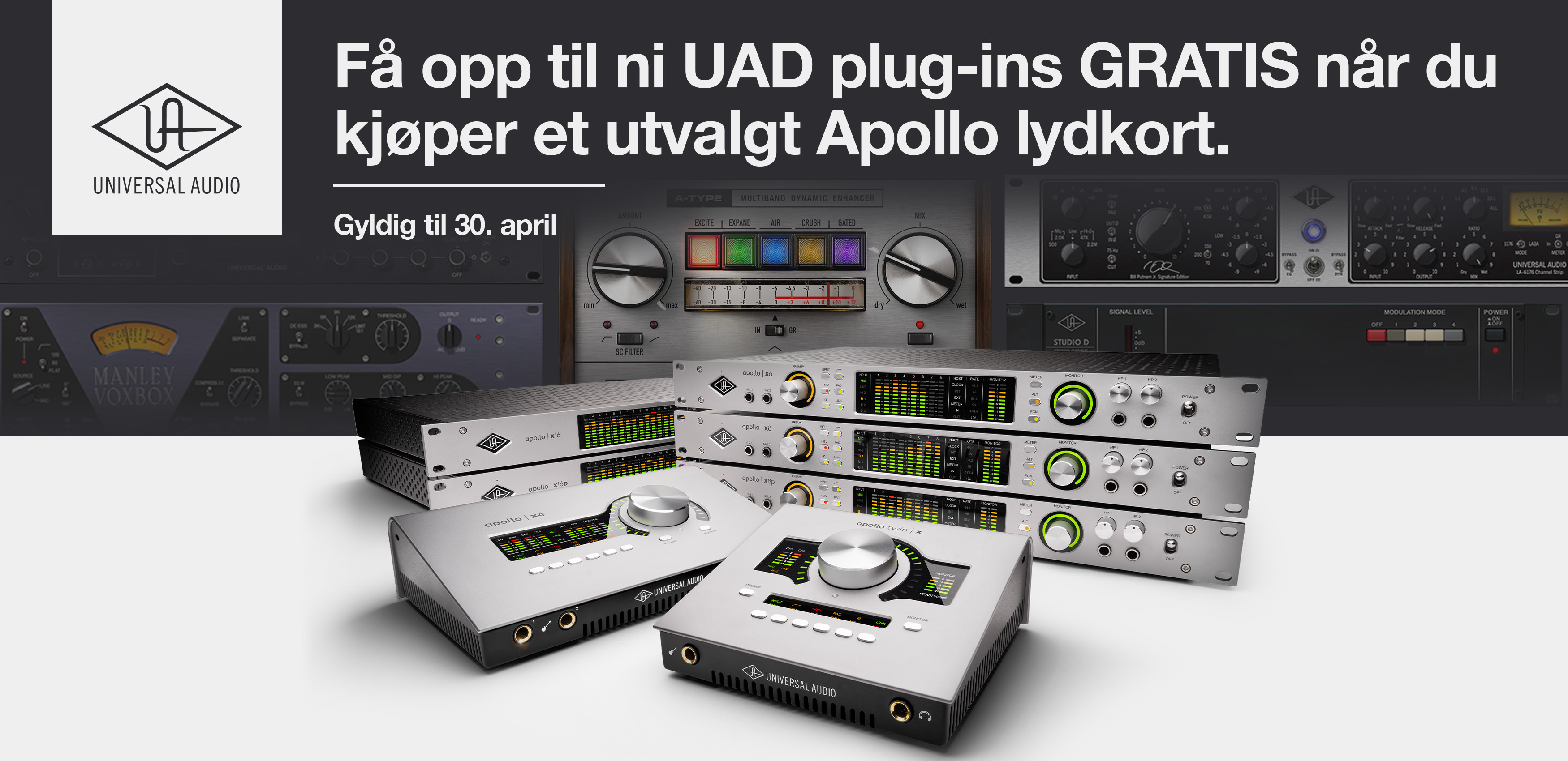 UAD Apollo X16D lydkort kampanjefoto
