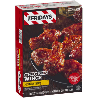 TGI Fridays Honey BBQ Chicken Wings Value Size, 25.5 oz Box