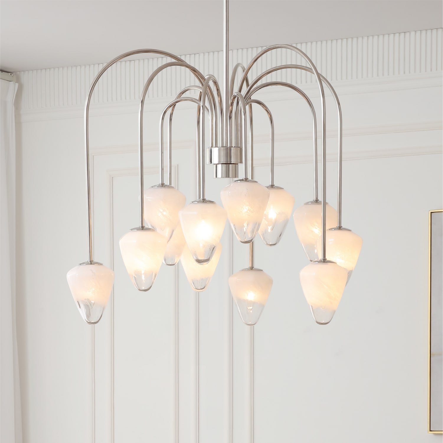 Nimbus 12 Light Chandelier — installation 1