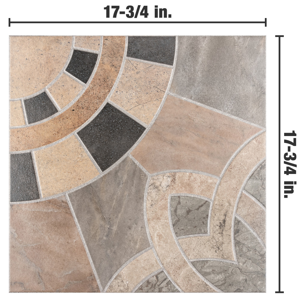 Cartago Azul 17-3/4 in. x 17-3/4 in. Ceramic Floor and Wall Tile