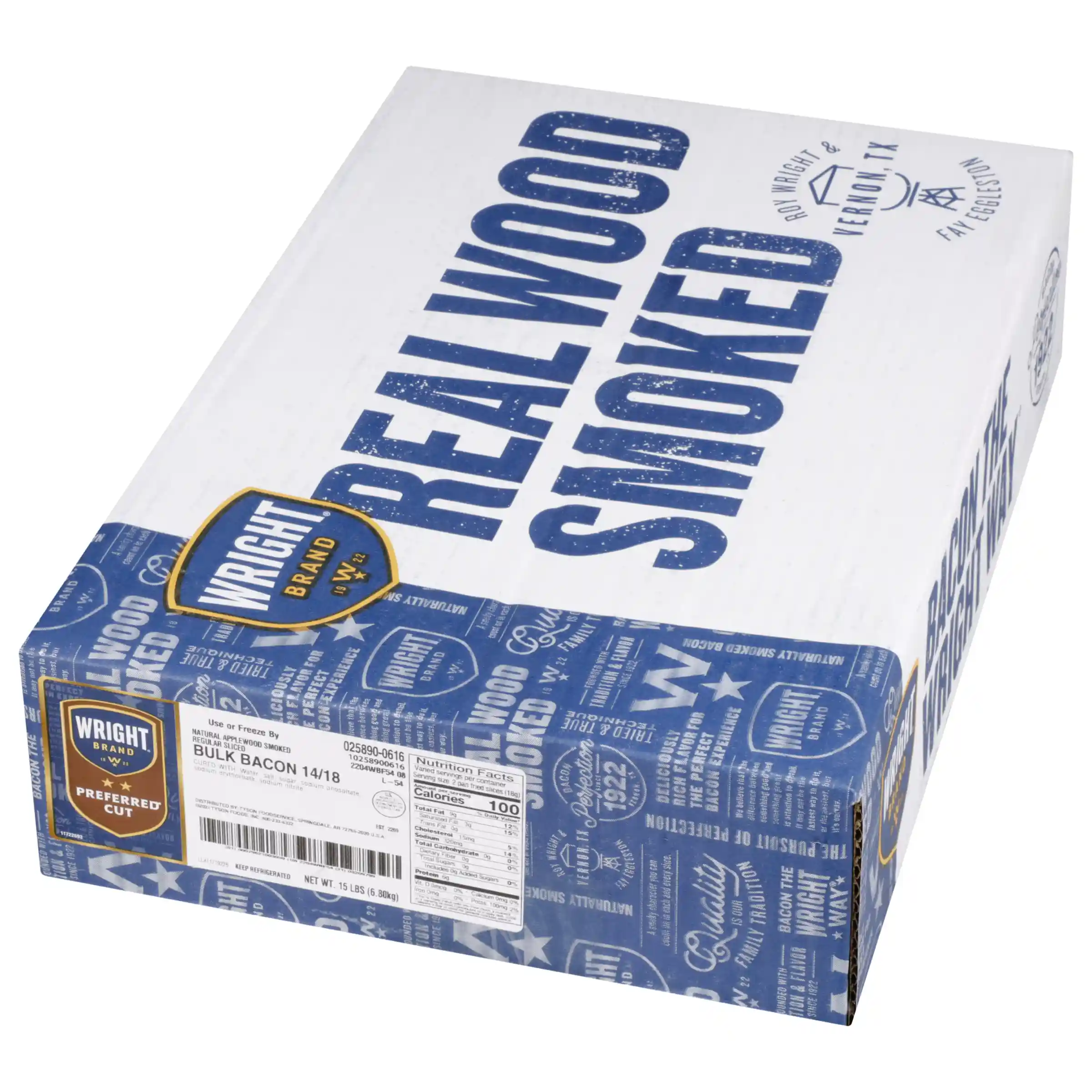 Wright® Brand Naturally Applewood Smoked Regular Sliced Bacon, 14/18 _image_5