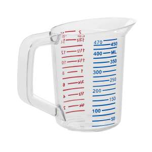 Rubbermaid Commercial, Bouncer, Bouncer Measuring Cup, 0.5 qt,  Clear