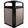 Rubbermaid Commercial, Landmark Series®, 35gal, Resin, Black, Square, Smoking Receptacle