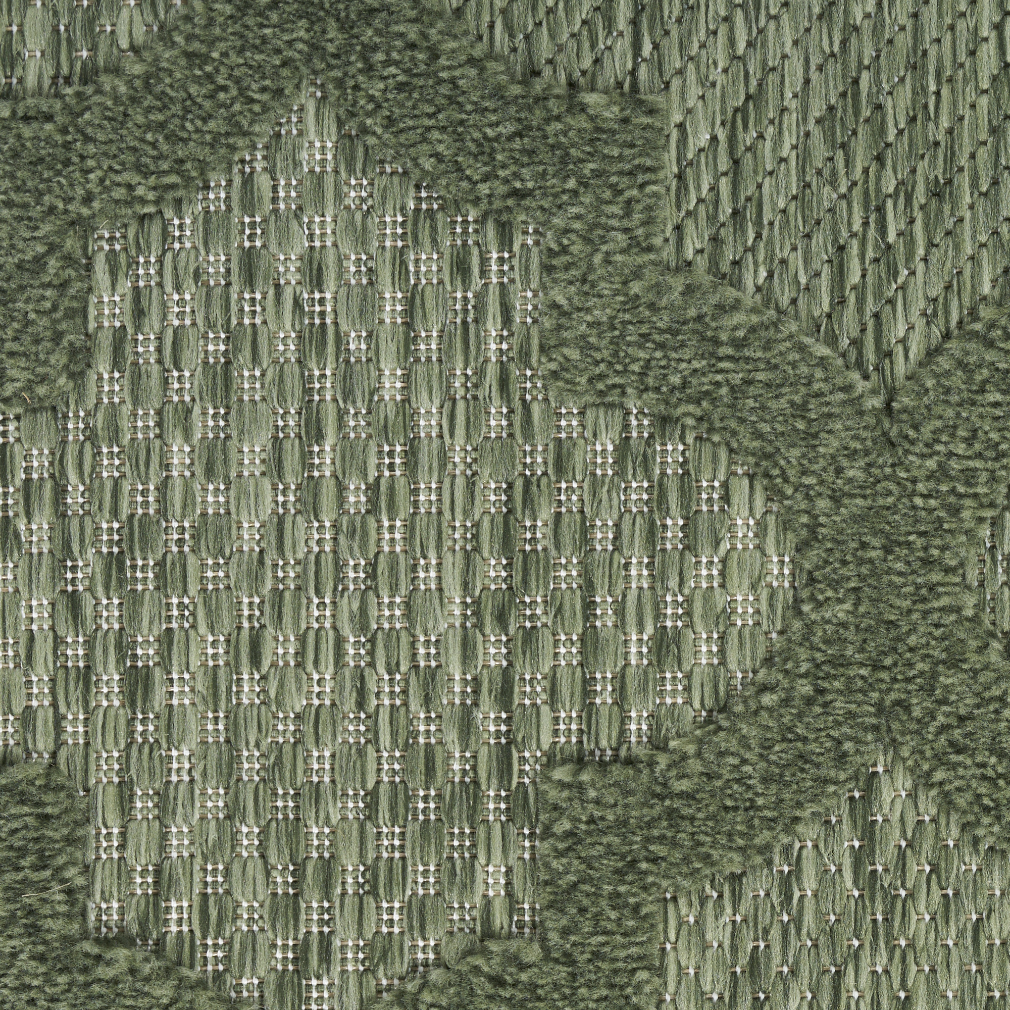 Nourison Easy Care 2'2" x 10' Green Modern Rug