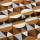 Piccadilly Dots Amber Roman blind