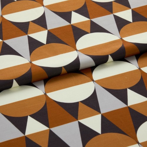 Piccadilly Dots Amber Curtains